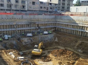 Fikirtepe Emlak Konut Projesi Fore Kazık, Ankraj ve Jet Grout Kombinli İksa Sistemi