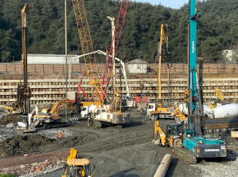 KİPTAŞ İnvest Maslak Koru Projesi Temelaltı Kazık Uygulaması